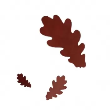 Pastry Chef's Boutique AGC00128 Silicone Chocolate Decorations Chablons Mat - Oak Tree Leaves - 32 Indents Chocolate Chablons...