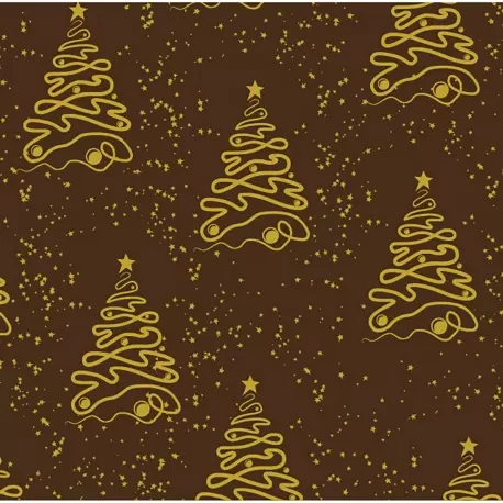 Chocolate World F031787 Chocolate Transfer Sheets - Celine Christmas Trees - 300mm x 400mm - 10 sheets Chocolate Transfer Sheets