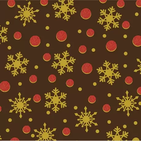 Chocolate World F031788 Chocolate Transfer Sheets - Rubert 3 Christmas Snowflakes - 300mm x 400mm - 10 sheets Chocolate Trans...