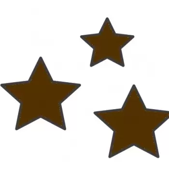 Pastry Chef's Boutique S0097 Star Set Decoration Silicone Chablon Mat - 3 different size Stars - 2.8cm - 4.4cm - 45 indents C...