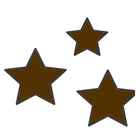 Pastry Chef's Boutique S0097 Star Set Decoration Silicone Chablon Mat - 3 different size Stars - 2.8cm - 4.4cm - 45 indents C...