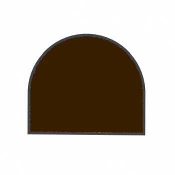 Pastry Chef's Boutique S0001 Wood Nerve Arched Yule Log End Decoration Silicone Chablon Mat .5cm - 15 indents Chablons and Te...