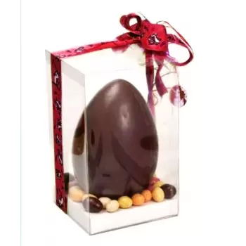 Pastry Chef's Boutique SFB180.25 Large Clear Plastic Chocolate Tree, Egg Box Packaging with White Base - Pack of 25 - 180 x 1...