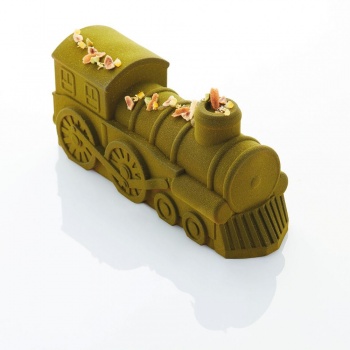 Pavoni KE085 Pavoni Entremet Christmas Train Yule Log Cake Mold - EXPRESS LOG - by Frank Haasnoot - 250mm x 88 mm x 106 mm H ...