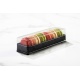Pastry Chef's Boutique DCM6BK Clear Plastic Macarons Storage and Gift Boxes - Black Base - 6 Macarons - Pack of 60 Macarons P...