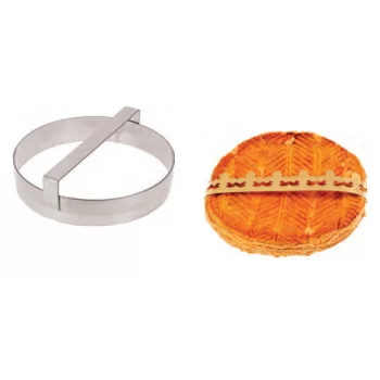 Large Plain Round Stainless Steel Galettes des Rois Pithivier King Cake  Dough Cutter Ø30 cm