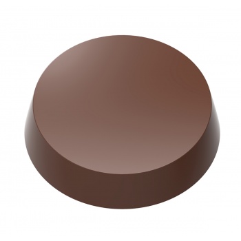 Polycarbonate Magnetic Round Base Trio Chocolate Mold by Roger Van Damme - 32mm x 32mm x 7mm - 7gr - 18 cavity
