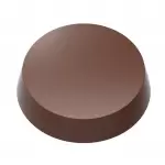 Chocolate World CW1000L17 Polycarbonate Magnetic Round Base Trio Chocolate Mold by Roger Van Damme - 32mm x 32mm x 7mm - 7gr ...