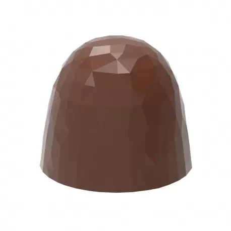 Chocolate World CW12056 Polycarbonate Faceted Cone Chocolate Dome Mold - 29mm x 29mm x 25mm - 14.5gr - 21 cavity Modern Shape...