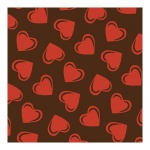 Hearts of Love Chocolate Transfer Sheets - 135 mm x 275 mm - 20 sheets
