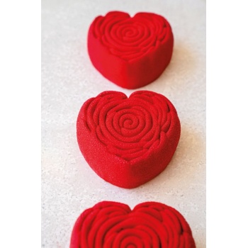 Pavoni Professional Monoportion Rose Heart Silicone Mold - JE T'AIME - by Cédric Grolet - 80mm x 80mm x 33mm - 140ml 12 cavity