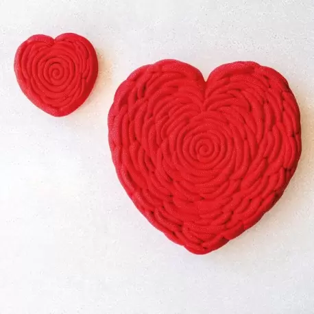 Pavoni PX4390 Pavoni Professional Monoportion Rose Heart Silicone Mold - JE T'AIME - by Cédric Grolet - 80mm x 80mm x 33mm - ...