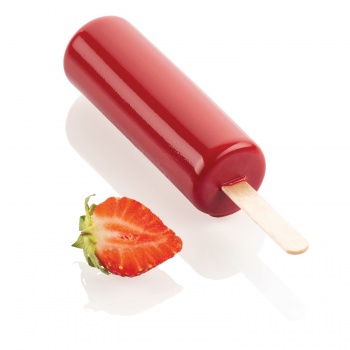 Silikomart 25.366.87.0098 Silikomart Gel016 Rondo Ice Cream Cake Pop Mold - h97mm x Ø32mm - 75ml - 8 cavity with 50 sticks Ic...