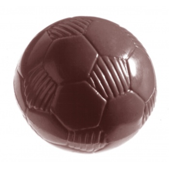 Chocolate World CW1243 Polycarbonate Futbol Soccer Ball Chocolate Mold - 30mm x 30mm x 15mm - 9gr - 24 cavity Themed Molds