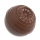 Chocolate World CW1900 Polycarbonate Half Sphere Belle Epoque Star Chocolate Mold - 30.1mm x 30.1mm x 13.55mm - 8gr - 24 cavi...