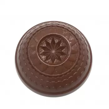 Chocolate World CW1900 Polycarbonate Half Sphere Belle Epoque Star Chocolate Mold - 30.1mm x 30.1mm x 13.55mm - 8gr - 24 cavi...