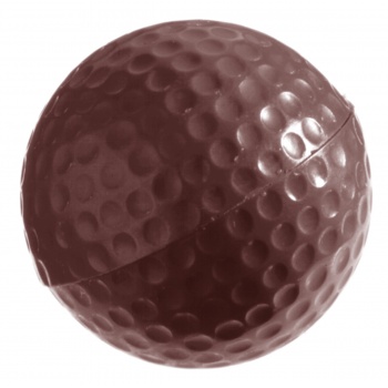 Chocolate World CW2048 Polycarbonate Golf Ball Chocolate Mold - 40mm x 40mm x 20mm - 20gr - 24 cavity Object Mold