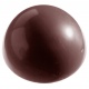 Chocolate World E8001-100 Polycarbonate Large Half Sphere Hemisphere Mold - 100mm x 50mm - 1 x 1 mold Sphere & Domes Molds