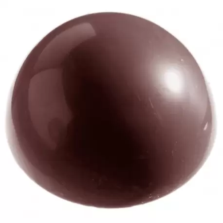 Chocolate World E8001-100 Polycarbonate Large Half Sphere Hemisphere Mold - 100mm x 50mm - 1 x 1 mold Sphere & Domes Molds
