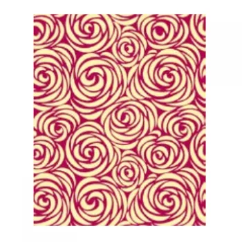 Pavoni SD219SB Pavoni Chocolate Transfer Sheets - Magenta Rose Pattern - Pack of 10 Sheets Chocolate Transfer Sheets