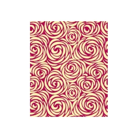 Pavoni SD219SB Pavoni Chocolate Transfer Sheets - Magenta Rose Pattern - Pack of 10 Sheets Chocolate Transfer Sheets