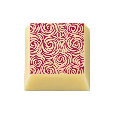 Pavoni SD219SB Pavoni Chocolate Transfer Sheets - Magenta Rose Pattern - Pack of 10 Sheets Chocolate Transfer Sheets