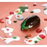 Pavoni Italia Eggplant Melanzana 3D Decoration Silicone Mold by Franco Aliberti - 67mm x 35mm x h 25mm - 35ml - 12 cavity