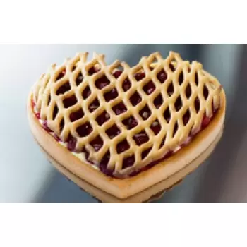 De Buyer 3099.52 De Buyer L'Ecole Valrhona Stainless Steel Perforated Tart Ring - Heart 3099.52 - 7'''' Other Shaped Rings