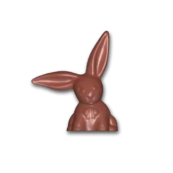 Polycarbonate Chocolate Easter Bunny Rabbit Mold - 100mm x 85.7mm - 2+2 cavity