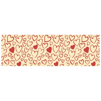 Barry Callebaut F033104 Hearts of Love 2 Chocolate Transfer Sheets - 300 mm x 400 mm - 10 sheets Chocolate Transfer Sheets