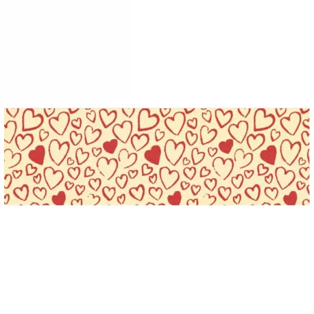 Barry Callebaut F033104 Hearts of Love 2 Chocolate Transfer Sheets - 300 mm x 400 mm - 10 sheets Chocolate Transfer Sheets