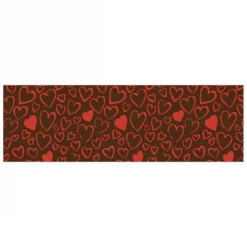 Barry Callebaut F033104 Hearts of Love 2 Chocolate Transfer Sheets - 300 mm x 400 mm - 10 sheets Chocolate Transfer Sheets