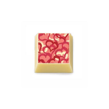Barry Callebaut F032542 Brush Hearts Chocolate Transfer Sheets - 300 mm x 400 mm - 10 sheets Chocolate Transfer Sheets