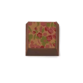 Barry Callebaut F032546 Peony Field Chocolate Transfer Sheets - 300 mm x 400 mm - 10 sheets Chocolate Transfer Sheets