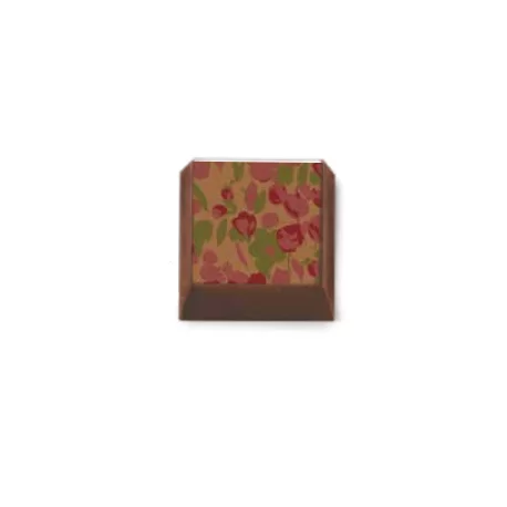 Barry Callebaut F032546 Peony Field Chocolate Transfer Sheets - 300 mm x 400 mm - 10 sheets Chocolate Transfer Sheets