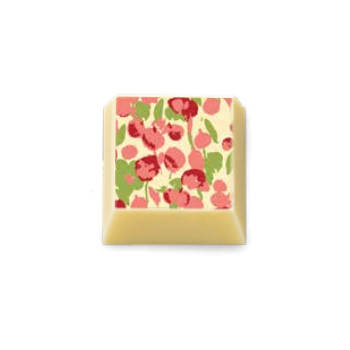 L012575 Chocolate Transfer Sheets - Red Flowers - Pack of 20 Sheets