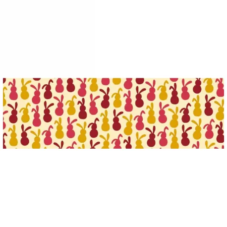 Barry Callebaut F032550 Bunny Dance 4 Chocolate Transfer Sheets - 300 mm x 400 mm - 10 sheets Chocolate Transfer Sheets