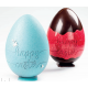Martellato 20SR022 Polycarbonate Magnetic Chocolate Easter Egg Mold - HAPPY EASTER - 156mm x h 228mm - 330gr Easter Molds
