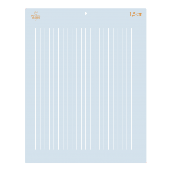 Martellato 50GD0015 Clear Pastry Stripes Cutter Grill - 1.5 cm Ruler and Pastry Combs