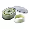 Pastry Chef's Boutique 2271 Set of 7 Rounded Oval Dough Cutters Polyglass Cookie Cutters