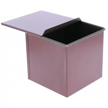 Pastry Chef's Boutique 10077 Non-Stick Cube Mold with Lid - 10cm x 10cm x 10cm Square Cake Pans