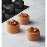 Pavoni Professional Mini Single Portion Silicone Mold - Cylindra by Pierre Hermé  - Ømm x 65mm x h 45mm - 130ml - 12 indents