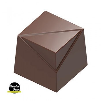Chocolat Form CF0234 Polycarbonate Chocolate CUBE Indented Mold - 20x20x18 mm - 8 gr - 3x7 cav -135x275x24mm Modern Shaped Molds