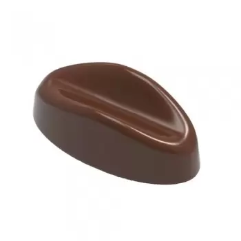 Polycarbonate Oval by Norman Love Chocolate Mold - 39 x 18 x 16.5 mm - 8gr - 3x8 Cavity - 275x135x24mm