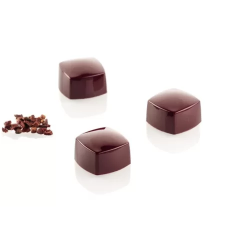 Silikomart 52.917.86.0065 Silikomart Tritan Polycarbonate Cupola-P Chocolate Mold by Paul Occhipinti - 26x26x26mm - 24 cavity...