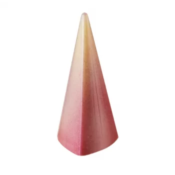 Polycarbonate Tall Triangular Pyramid Chocolate Mold - 25 x 26 x 55 mm - 11 gr - 28 Cavity - 275 x 175 mm