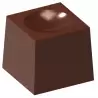 Chocolate World CW1695 Polycarbonate Cube with Indent Chocolate Mold - 22.5 x 22.5 x 20 mm - 11.5gr - 4x8 Cavity - 275x135x24...