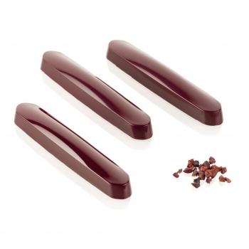 Silikomart 52.918.86.0065 Silikomart Tritan Polycarbonate Cupola-B Chocolate Mold by Paul Occhipinti - 121x20.5x15.5mm - 10 c...