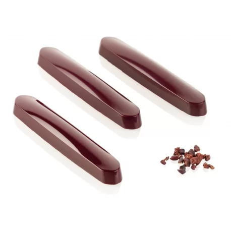 Silikomart 52.918.86.0065 Silikomart Tritan Polycarbonate Cupola-B Chocolate Mold by Paul Occhipinti - 121x20.5x15.5mm - 10 c...
