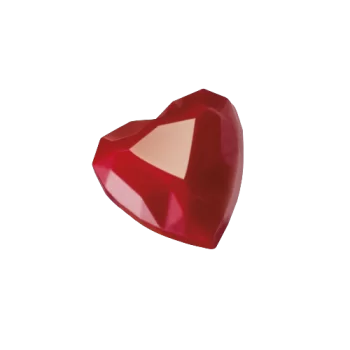 Martellato MA1993 Polycarbonate Chocolate Heart Diamond Gems Mold - 33x33x15mm - 10gr - 24 pcs Valentine's Molds